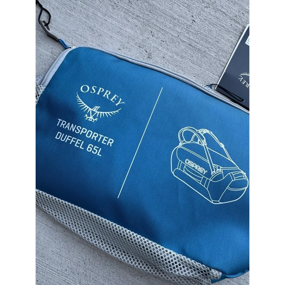 Osprey Transporter 65L Duffle Bag Mesh Insert Blue Travel Utility Small
